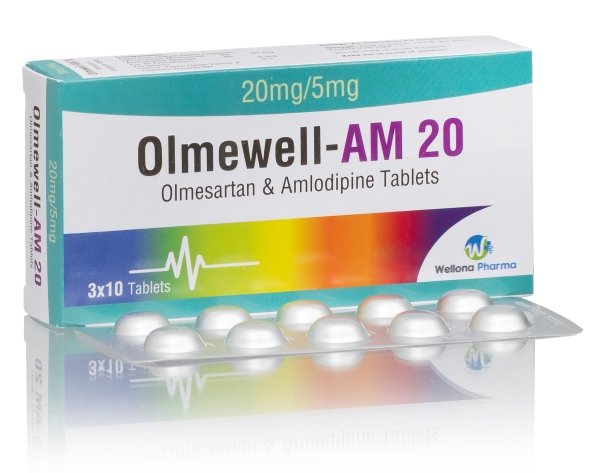 Olmesartan 20mg & Amlodipine 5mg Tablets