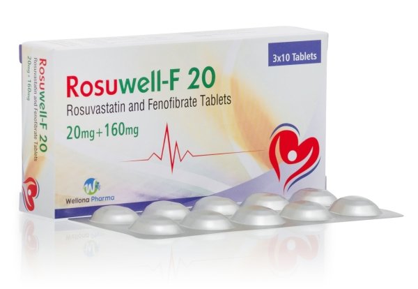Rosuvastatin 20mg & Fenofibrate 160mg Tablets